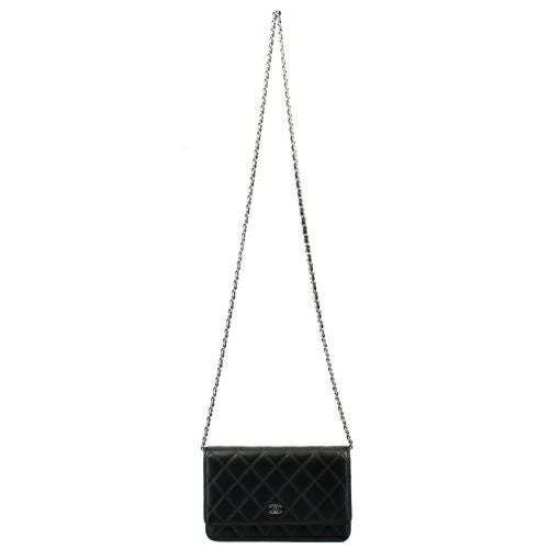 シャネル チェーンウォレット レディース ブラック CHANEL AP0250