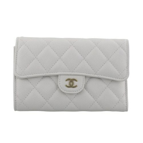 シャネル 三つ折り財布 レディース ホワイト CHANEL AP0232 B10583 10601