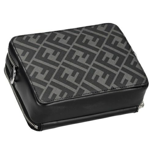 【FENDI】フェンディ スモールジップアラウンド ケース マイクロエフエフレザー×シルバー金具 ブラック 7M0257/kr09417md FENDI（フェンディ） モンスター 7M0210 ラウンドジップ 長財布 メンズ