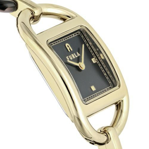 フルラ 腕時計 レディース ブラック FURLACHAINSQUARE FURLA
