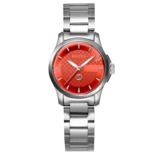 グッチ 腕時計 レディース コーラルレッド Gタイムレス GUCCI