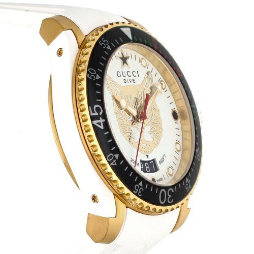 グッチ 腕時計 メンズ ホワイト DIVE GUCCI YA136322