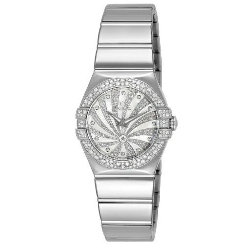 オメガ 腕時計 レディース K18WG／ホワイトパール／ダイヤ