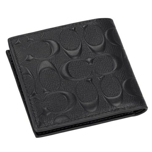 コーチ アウトレット 二つ折り財布 メンズ ブラック COACH OUTLET