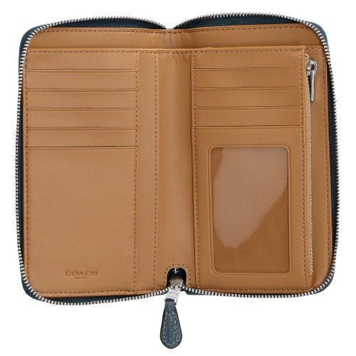 コーチ アウトレット 二つ折り財布 レディース デニム COACH OUTLET C4124 SV/DE