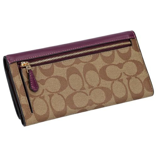 COACH長財布シグネチャーカーキ×パープルF31546新品未使用 COACH - COACH 最新作長財布 シグネチャー 紫の通販 by チータうずめ's