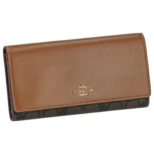 コーチ アウトレット 長財布 レディース ライトカーキ/チョーク COACH