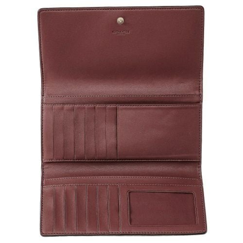 コーチ アウトレット 長財布 レディース ブラウン/レッドウッド COACH