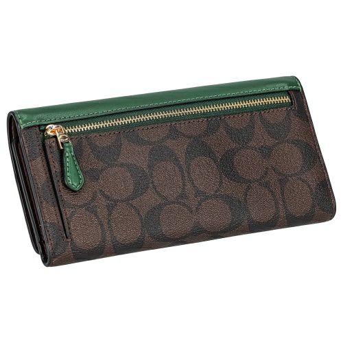 コーチ アウトレット 長財布 レディース ブラウン/ダークパイン COACH