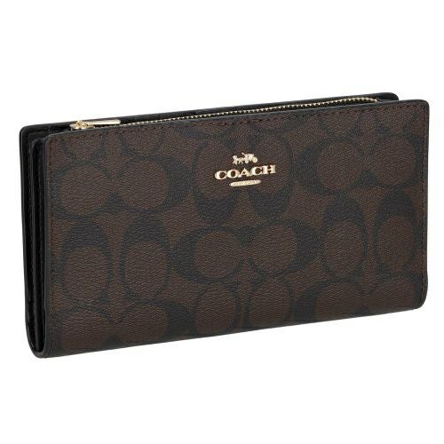 コーチ アウトレット 長財布 レディース ブラウン/ブラック COACH