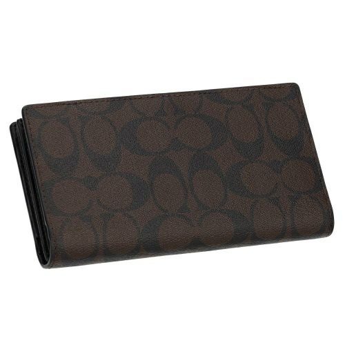 未使用COACHラウンドファスナー長財布コーチ ブラウン/ブラック コーチ アウトレット 長財布 レディース ブラウン/ブラック COACH