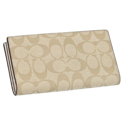 コーチ アウトレット 長財布 レディース ライトカーキ/チョーク COACH