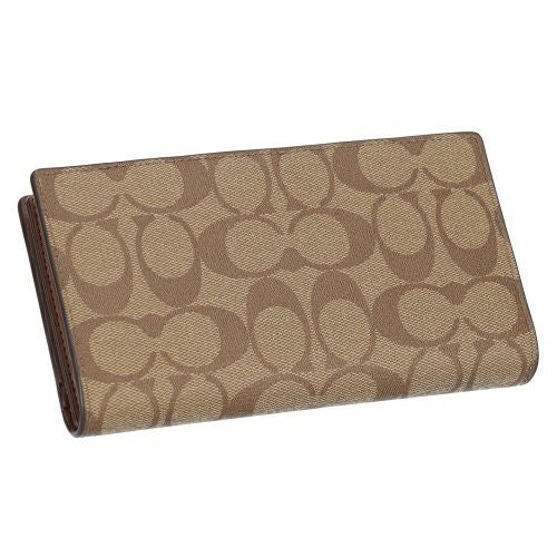 コーチ アウトレット 長財布 レディース カーキ/サドル COACH OUTLET