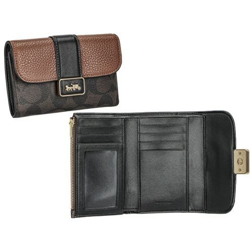 コーチ アウトレット 二つ折り財布 レディース ブラウン COACH OUTLET