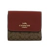 コーチ アウトレット 三つ折り財布 レディース カーキ/テラコッタ COACH OUTLET CF369 IMS4L