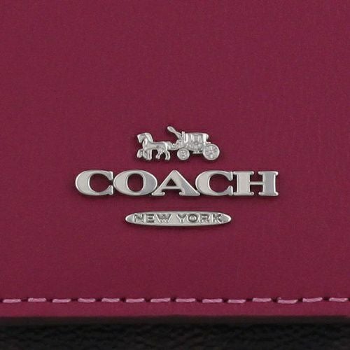 コーチ アウトレット 三つ折り財布 レディース ブラウン/ブライトバイオレット COACH OUTLET CM761 SVWGF