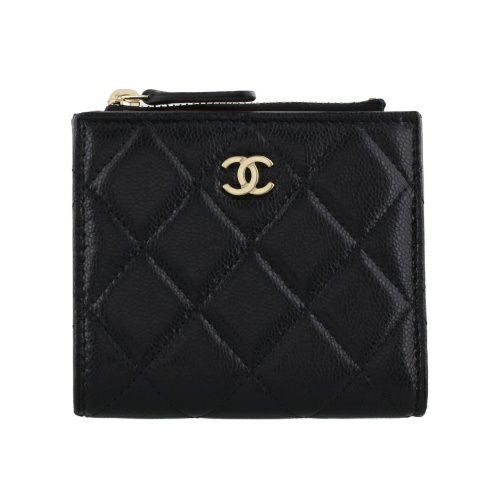 シャネル 二つ折り財布 レディース ブラック CHANEL AP3388 B10583