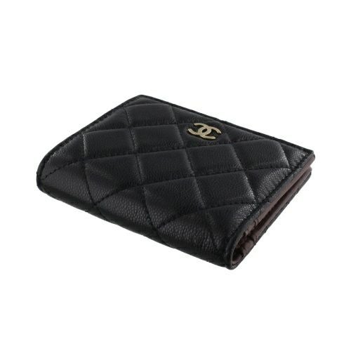 シャネル 二つ折り財布 レディース ブラック CHANEL AP3388 B10583