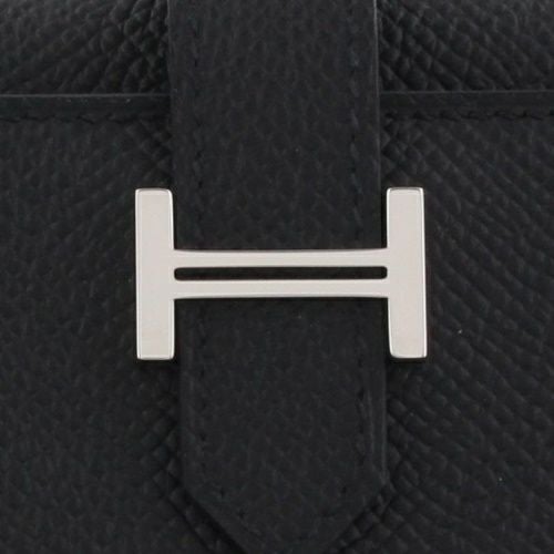 エルメス ベアンコンビネ ノワール ヴォーエプソン シルバー金具 B刻印