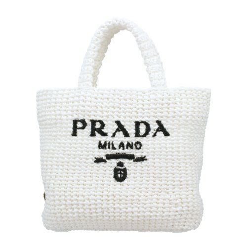 プラダ トートバッグ レディース ホワイト スモール クロシェ トートバッグ PRADA 1BG422 V OOL 2C2T F0009 BIANCO
