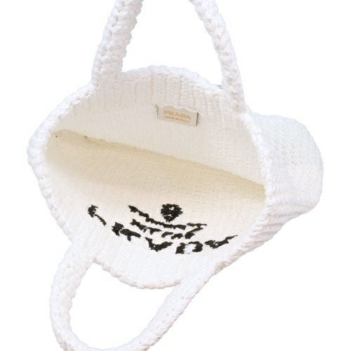 プラダ トートバッグ レディース ホワイト スモール クロシェ トートバッグ PRADA 1BG422 V OOL 2C2T F0009 BIANCO