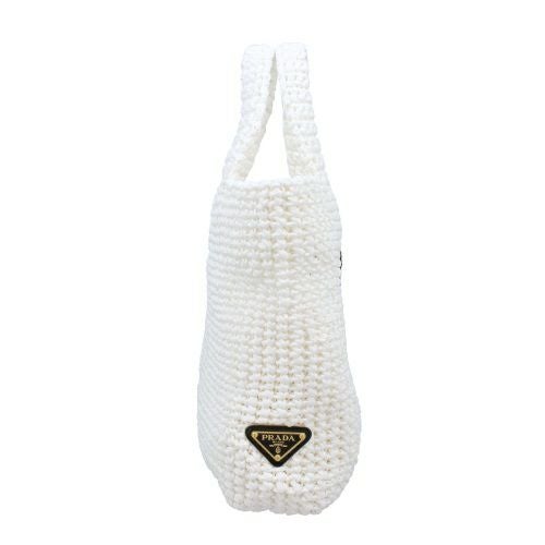 プラダ トートバッグ レディース ホワイト スモール クロシェ トートバッグ PRADA 1BG422 V OOL 2C2T F0009 BIANCO