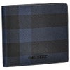 バーバリー 二つ折り財布 メンズ ネイビー チェック バイフォールド コインウォレット BURBERRY 8073284 NAVY