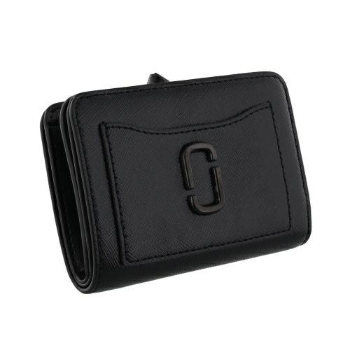 マークジェイコブス 二つ折り財布 レディース ブラック ザ DTM ユーティリティ スナップショット コンパクト Marc Jacobs 2F3SMP051S07 001 BLACK
