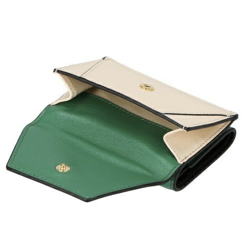 マルニ 三つ折り財布 レディース グリーン MUSEO TRIFOLD YEN WALLET TONE MARNI PFMO0056U1 P2644 ZO611 AGATE GREEN/SHELL