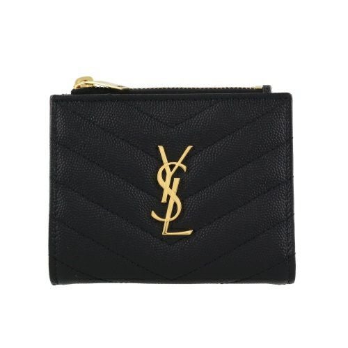 サンローラン 二つ折り財布 レディース ブラック  SAINT LAURENT PARIS 575879 BOW01 1000 BLACK