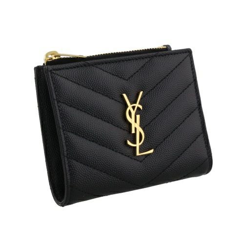 サンローラン 二つ折り財布 レディース ブラック SAINT LAURENT PARIS