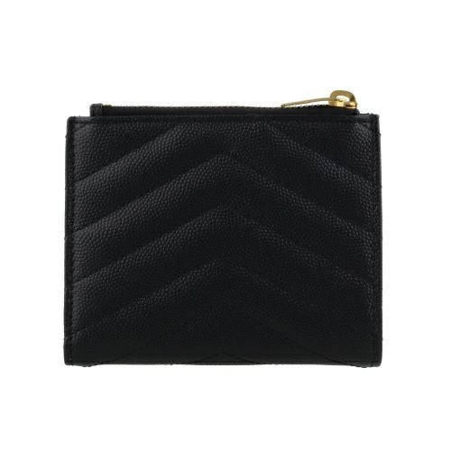 サンローラン 二つ折り財布 レディース ブラック  SAINT LAURENT PARIS 575879 BOW01 1000 BLACK
