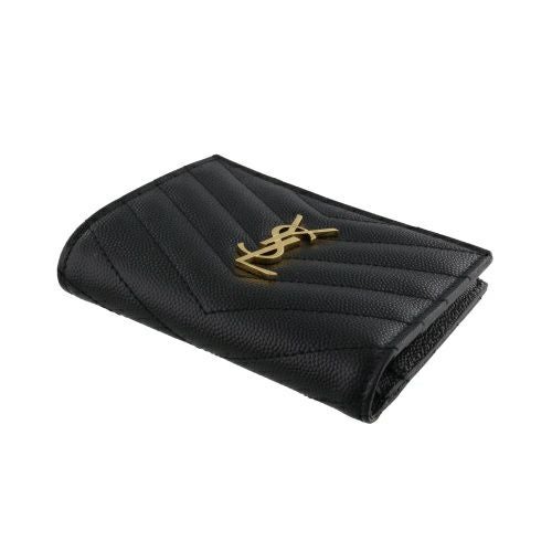 サンローラン 二つ折り財布 レディース ブラック SAINT LAURENT PARIS
