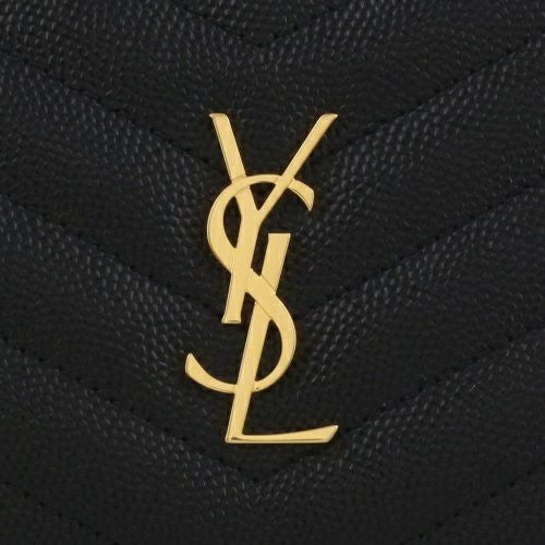 サンローラン 二つ折り財布 レディース ブラック  SAINT LAURENT PARIS 575879 BOW01 1000 BLACK