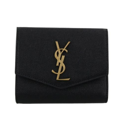 サンローラン 二つ折り財布 レディース ブラック  SAINT LAURENT PARIS 582296 1GF0J 1000 BLACK