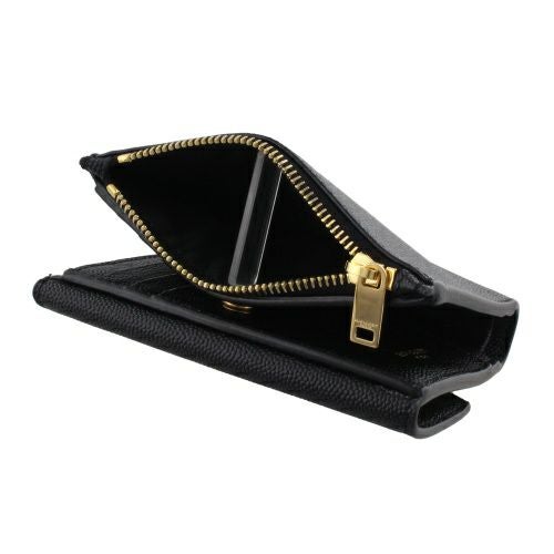サンローラン 二つ折り財布 レディース ブラック  SAINT LAURENT PARIS 582296 1GF0J 1000 BLACK