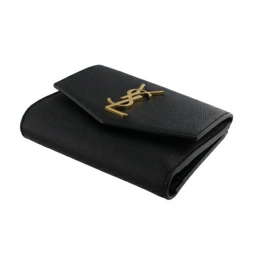 サンローラン 二つ折り財布 レディース ブラック  SAINT LAURENT PARIS 582296 1GF0J 1000 BLACK