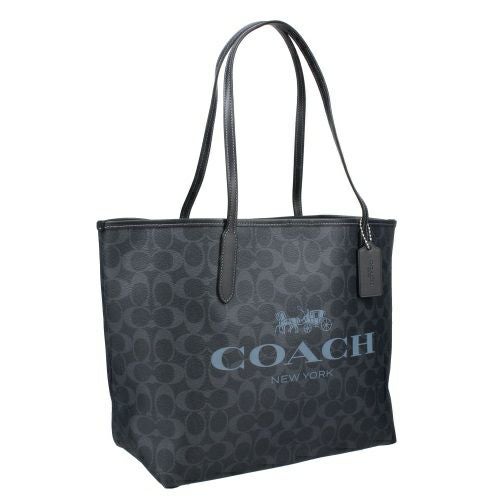 コーチ アウトレット トートバッグ レディース シグネチャー ネイビー