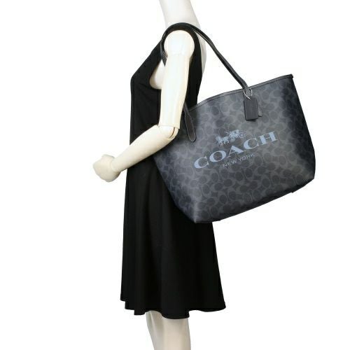 コーチ アウトレット トートバッグ レディース シグネチャー ネイビー