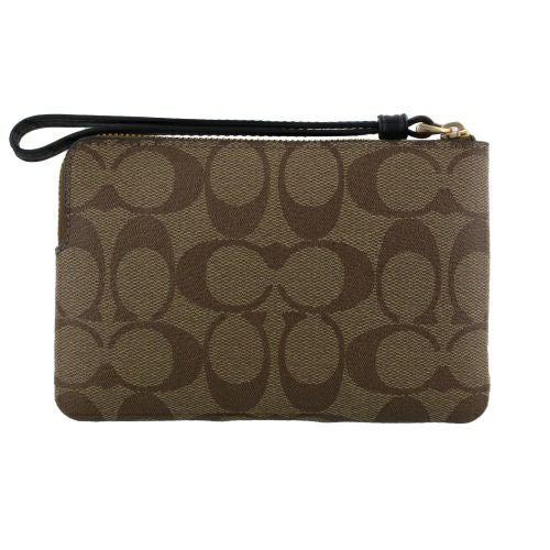 コーチ アウトレット ポーチ レディース シグネチャー ブラウン COACH OUTLET 58035 IMCBI カーキ/ブラック