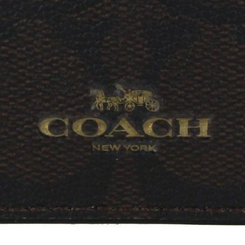 コーチ アウトレット カードケース レディース シグネチャー ブラック COACH OUTLET 63274 IMAA8 ブラウン/ブラック
