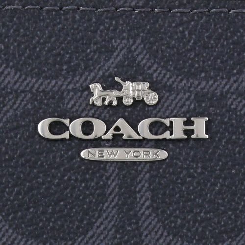 コーチ アウトレット 二つ折り財布 レディース シグネチャー スナップ ウォレット ネイビー COACH OUTLET C3309 SVN2V ネイビー