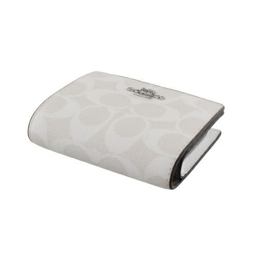コーチ アウトレット 二つ折り財布 レディース シグネチャー スナップ ウォレット ホワイト COACH OUTLET C3309 SVVS5