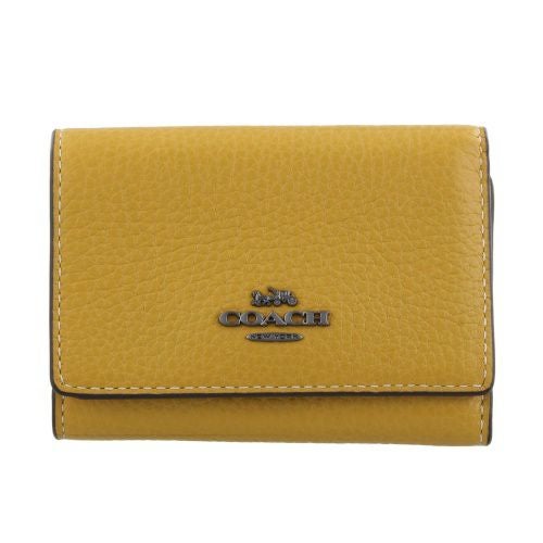 【未使用】COACH⭐️コーチ 財布 シグネチャー 三つ折り財布 イエロー コーチ COACH 財布 （イエロー） -waja bazar - 海外ファッション