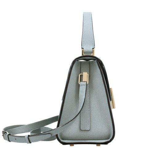 bbyaywaterr:Valextra: 薄型メッシュパーティバッグ、 Women's Blue Luxury Leather Top Handle Mini Bag | Valextra Iside