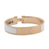 エルメス クリックH ホワイト ピンクゴールド金具 HERMES CLIC H