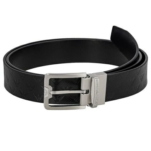 EMPORIO ARMANI エンポリオアルマーニ リバーシブル ベルト Y4S502 Y221E 81386 メンズ ブラック エンポリオアルマーニ ベルト メンズ リバーシブル ブラック EMPORIO
