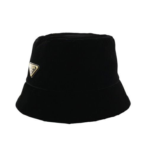 プラダ 帽子 バケットハット レディース ブラック PRADA 1HC137 068