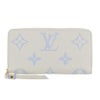 ルイヴィトン 長財布 レディース ジッピー･ウォレット モノグラム・アンプラント ラテホワイト/キャンディブルー LOUIS VUITTON M83308