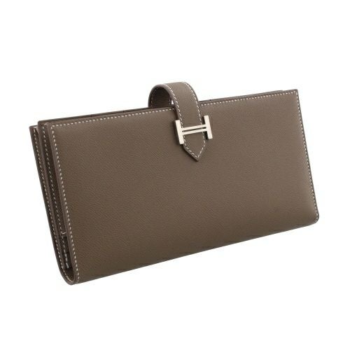 HERMES(エルメス) 長財布美品  ベアンスフレ エトゥープ 新型金具/シルバー金具 HERMES - HERMES(エルメス) 長財布 ベアンスフレ エトゥープ 新型金具